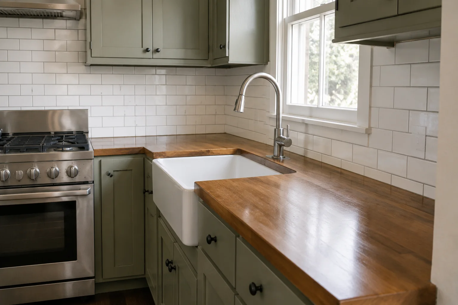 Kitchen counters and appliances cleaned